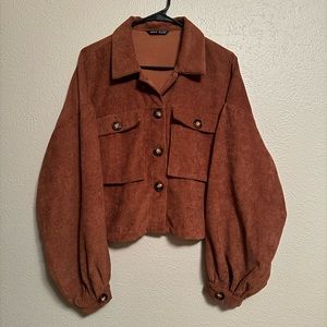Brown Cropped Jacket